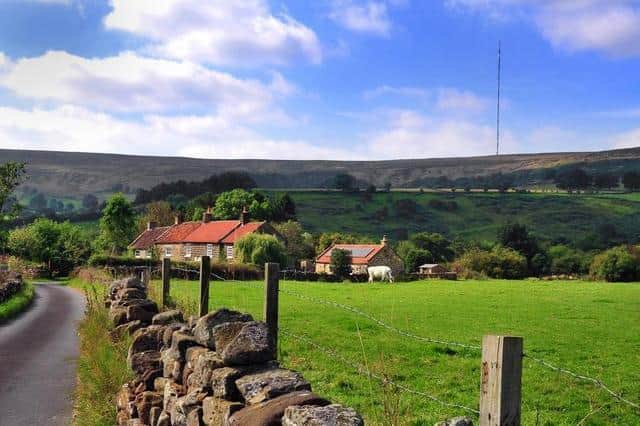 The 1,000ft Bilsdale mast was demolished after it caught fire in August.