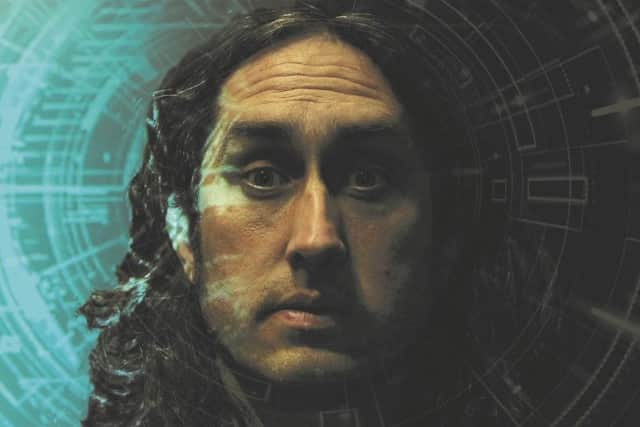 Promotional artwork for Ross Noble's Humournoid tour, which is coming to Yorkshire.