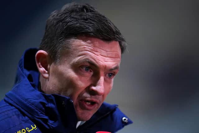 Sheffield United manager Paul Heckingbottom is interviewed after the Sky Bet Championship match at Deepdale (Picture: PA)