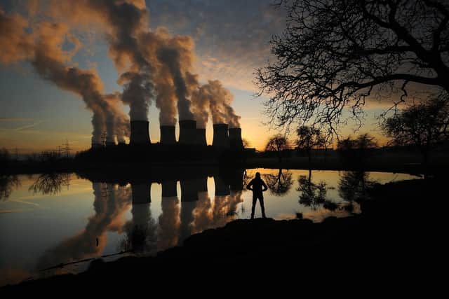 The sun sets at Drax Power Station, near Selby. Picture by Simon Hulme.