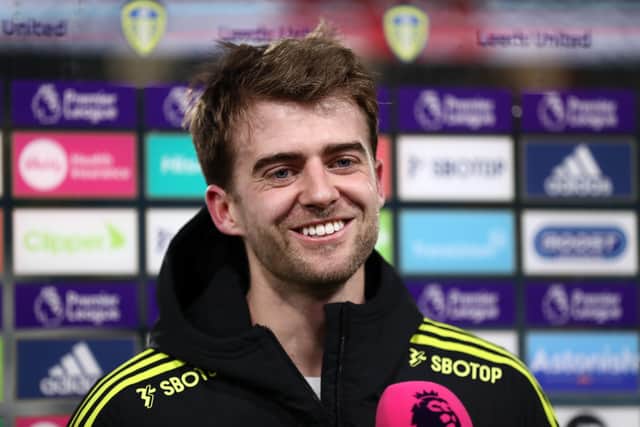 Patrick Bamford of Leeds United is interviewed after the Premier League match between Leeds United and Brentford. (Picture: George Wood/Getty Images)