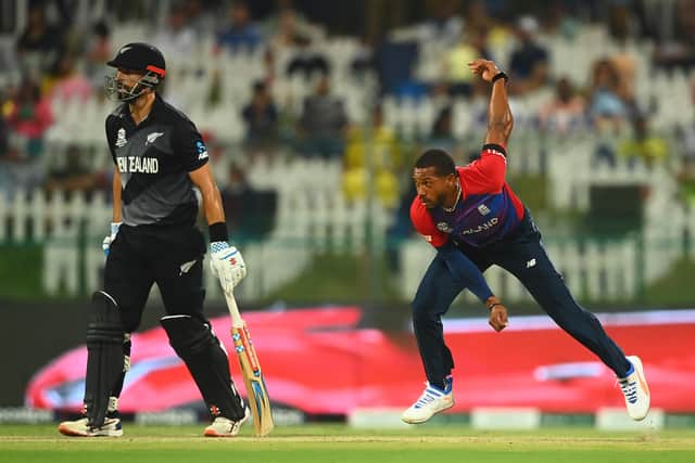 Expensive: England bowler Chris Jordan has taken some punishment at end of recent England T20 games. (Photo by Alex Davidson/Getty Images)
