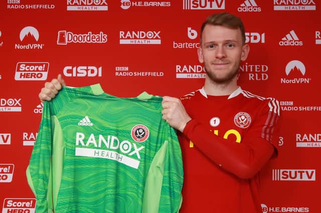 Adam Davies signs for Sheffield United. Picture: Simon Bellis/Sportimage