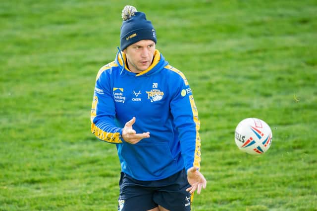 SUCCESS: Tom Briscoe, pictured in training ahead of the 2022 Super League season with Leeds Rhinos. Picture by Allan McKenzie/SWpix.com