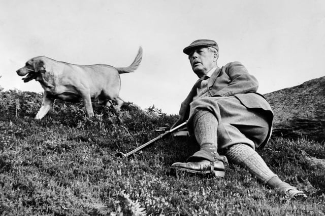 As a retriever went in search of shot grouse, Mr. Macmillan relaxed in the heather at the end of a shoot on Ilton moors, above Masham.