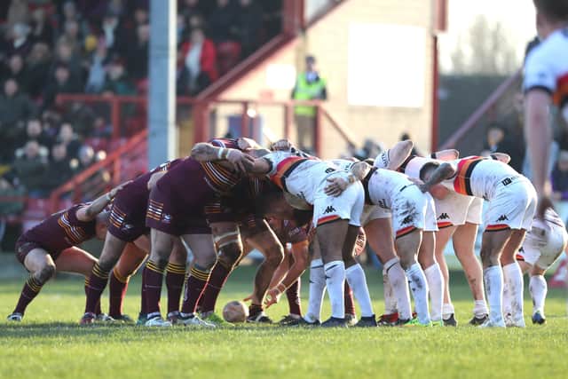 Pack down: Scrums are returning to rugby league this season after being dropped from the game due to Covid concerns. Picture by Ash Allen/SWpix.com