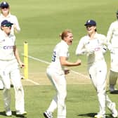 England's Katherine Brunt celebrates after taking the wicket of Rachael Haynes on day one of The Ashes Test in Canberra Picture: Mark Kolbe/Getty Images