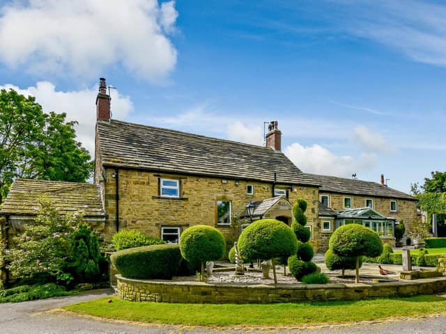Huddersfield Road, Barnsley: This three-bedroom farmhouse with three-bedroom annexe has a leisure suite, stables, barns and 21 acres. £1.675m, www.fineandcountry.com