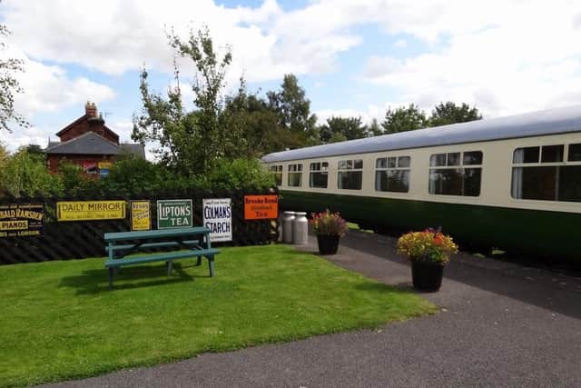 One of the railway carriages converted into a holiday let at the Old Station Allerston