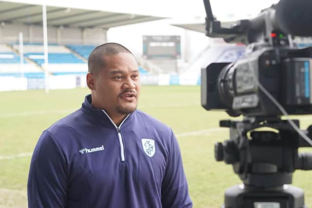 No holding back: Featherstone Rovers' former NRL star Joey Leilua. Picture: Featherstone Rovers RLFC
