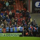 Angry Barnsley fans voiced their displeasure towards the club's owners on Saturday. Picture: Bruce Rollinson