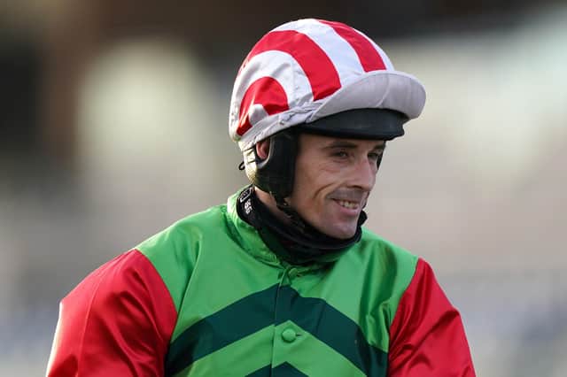 Sean Quinlan after winning the Sky Bet Chase on Windsor Avenue in a race marred by the loss of Midnight Shadow.