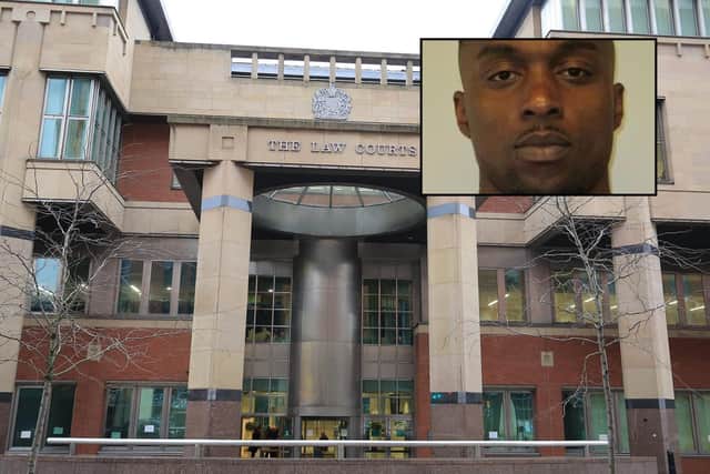 Junior Liversidge, aged 33, of Edenhall Road, near Deep Pit, Sheffield, who has been sentenced at Sheffield Crown Court to 27 months of custody after he smashed a woman in the mouth with a crutch.