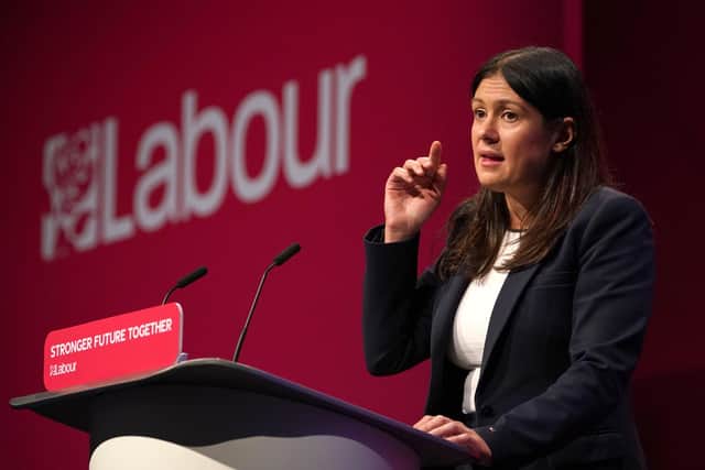 Lisa Nandy speaking at Labour Party conference in September 2021