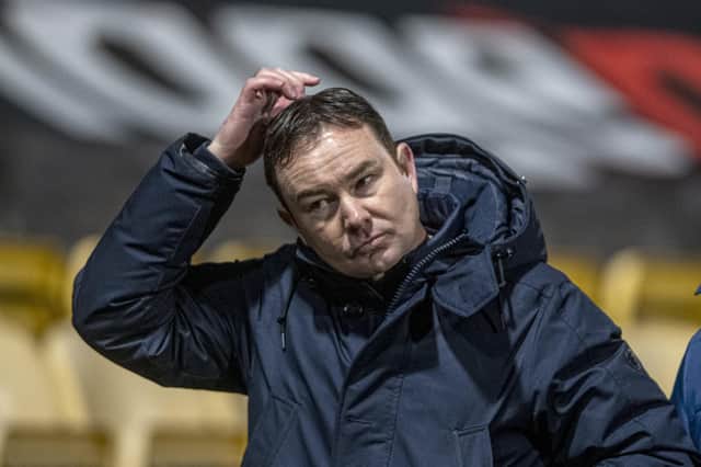 Angry: Bradford manager Derek Adams (Picture: Tony Johnson)