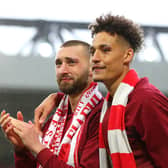 LINKED: Nat Phillips, left, and Rhys Williams, right, have already been linked with a move to Bramall Lane. Picture: Getty Images.