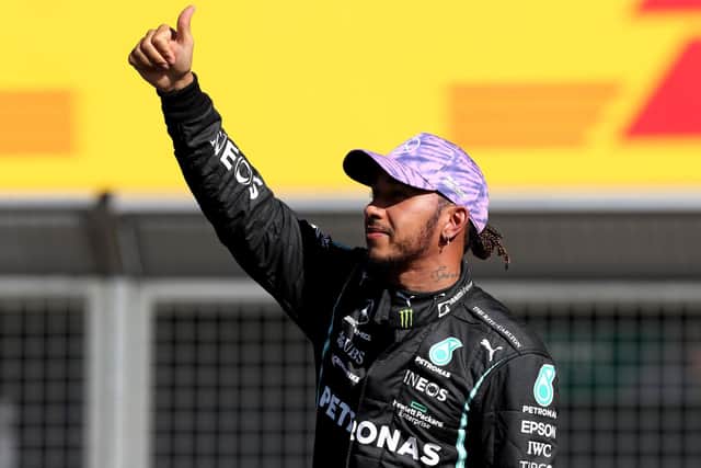 Library image of  Sir Lewis Hamilton. Sky will donate more than £1m to Sir Lewis Hamilton’s Foundation, Mission 44, to help tackle high rates of school exclusions among Black students as part of a new two-year partnership.