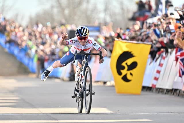This was Yorkshire cyclist Tom Pidcock becoming the first ever British winner of the men’s elite UCI cyclo-cross world championship race in Fayetteville, Arkansas.