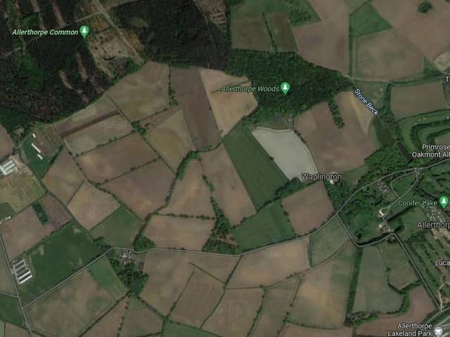 The solar farm is earmarked for 368 acres of farmland in East Yorkshire  Credit: Google Maps