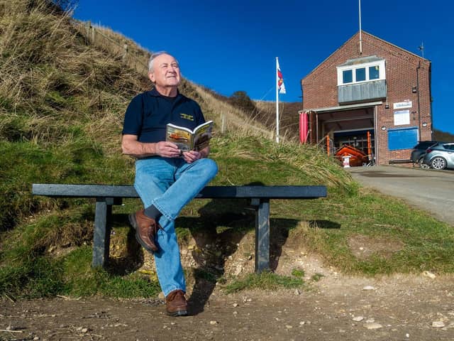Paul Arro, from Hull, a volunteer treasurer for the RNLI Lifeboat Station, South Landing, Flamborough, has just written his first book Safe Within The Lifeboat Picture: James Hardisty