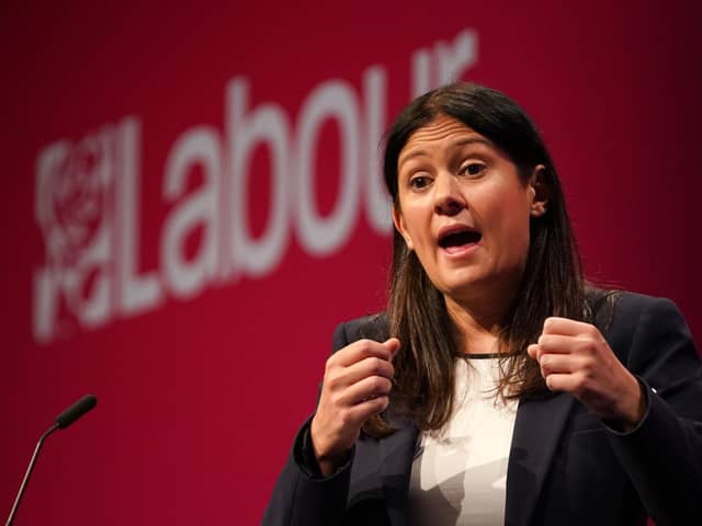 Shadow Levelling Up Secretary Lisa Nandy speaking at Labour Party Conference in 2021