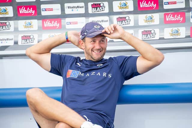 Tim Bresnan all smiles while on Yorkshire duty (Picture: SWPix.com)