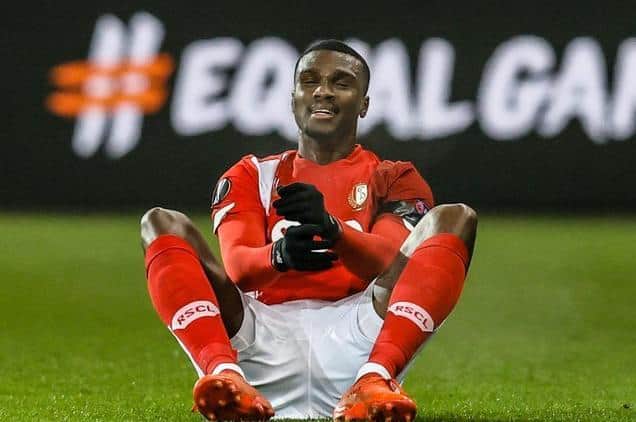 Barnsley striker Obbi Oulare, pictured during his time at previous club Standard Liege. He has returned to Belgium to join Molenbeek on loan. (Picture: Bruno Fahy/AFP via Getty Images).