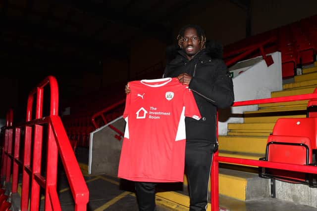New Barnsley signing Domingos Quina, pictured at Oakwell. Picture courtesy of Barnsley FC.