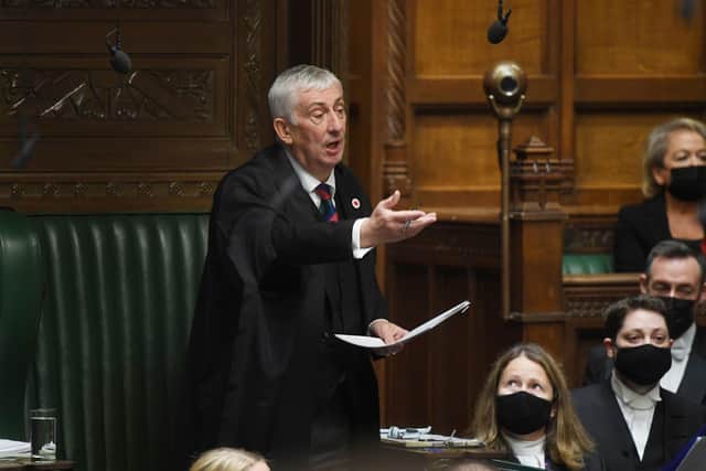Speaker Sir Lindsay Hoyle speaking at the start of Prime Minister's Questions.