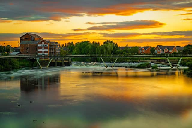 Sunset over Castleford footbridge, by  Lee Crowther