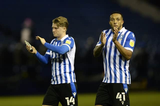 ON TARGET: Sheffield Wednesday's goalscorers in the win over Morecambe - George Byers and Nathaniel Mendez-Laing    Picture: Steve Ellis