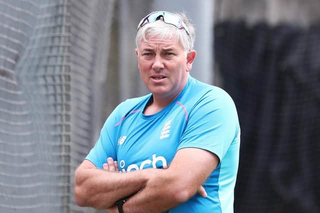 CHRIS SILVERWOOD: The ECB has yet to confirm what the future holds for Silverwood and batting coach Graham Thorpe after England lost nine of their 15 Tests last year and were beaten in the T20 World Cup semi-finals in November. Picture: PA Wire.