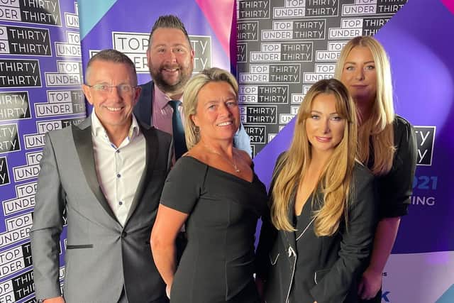The F&T team supporting Top 30 Under 30: Andrew Johnson, Patrick Hewitt, Alison Johnson, Natalie Downie and Fiona Downie. Photo submitted.