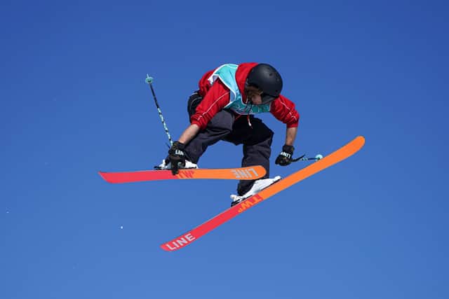 James Woods trains at the Genting Snow Park A & M Stadium ahead of the Beijing 2022 Winter Olympic Games. Picture: Andrew Milligan/PA