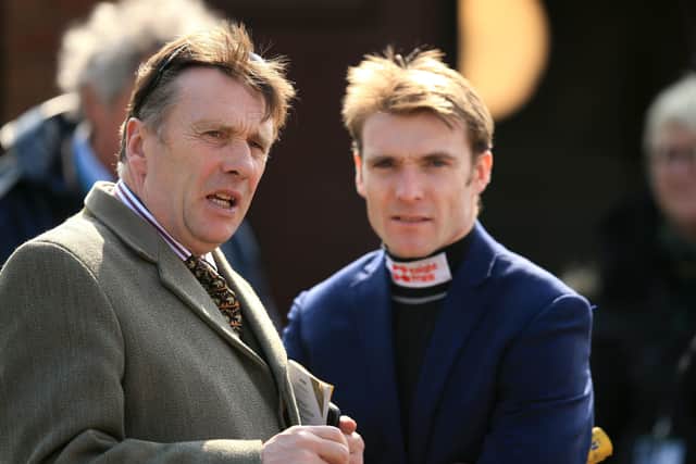 Peter Scudamore, the eight-times champion jockey, with his son Tom.