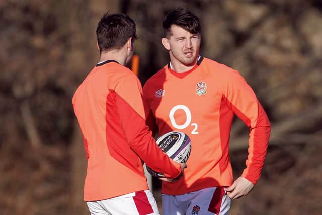 England captain Tom Curry, pictured during a training session at Peffermill Fields in Edinburgh on Friday. Picture: Steve Welsh/PA