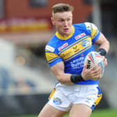 Cutting edge: Leeds Rhinos centre 
Harry Newman is surrounded by new signings on the right edge. Picture: Steve Riding