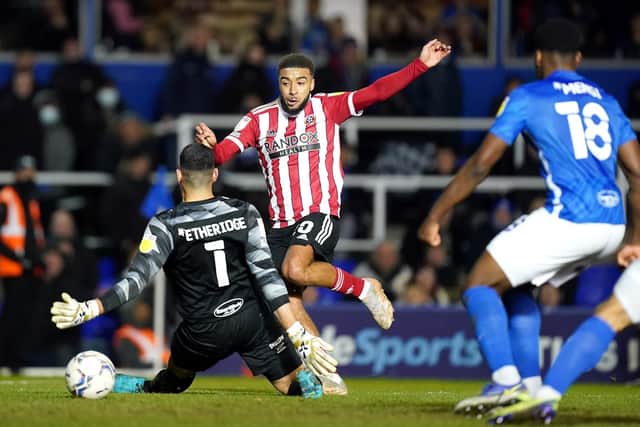LATE WINNER: From Jayden Bogle as Sheffield United won 2-1 at Birmingham. Picture: PA Wire.