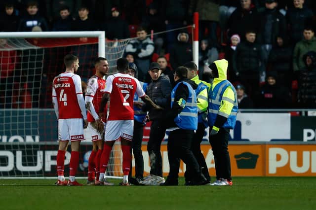 CROWD TROUBLE: At Rotherham United on Saturday afternoon. Picture: PA Wire.