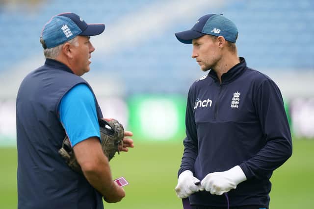 Changes: Former Yorkshire bowler Chris Silverwood, left, was sacked as England coach after the disastrous Ashes tour, but White Rose batsman Joe Root stays as captain.
Picture: Mike Egerton/PA Wire.