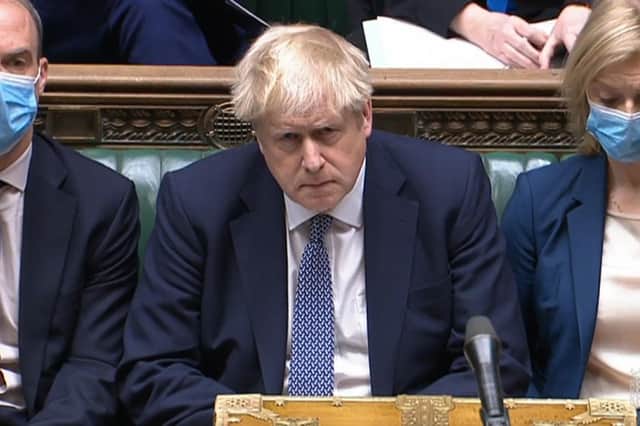 Boris Johnson in Parliament. Picture: House of Commons/PA Wire.