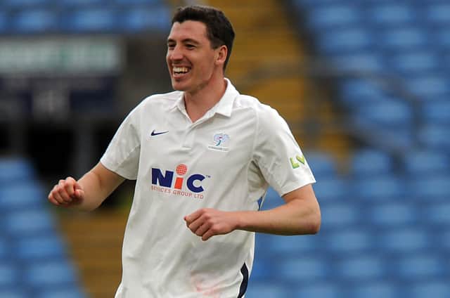 Happy days: Yorkshire seamer Matthew Fisher has been called up by England. Picture: Dave Williams
