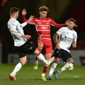 Doncaster Rovers loanee Josh Martin pictured in action against Ipswich Town on Tuesday night. Picture: Bruce Rollinson.