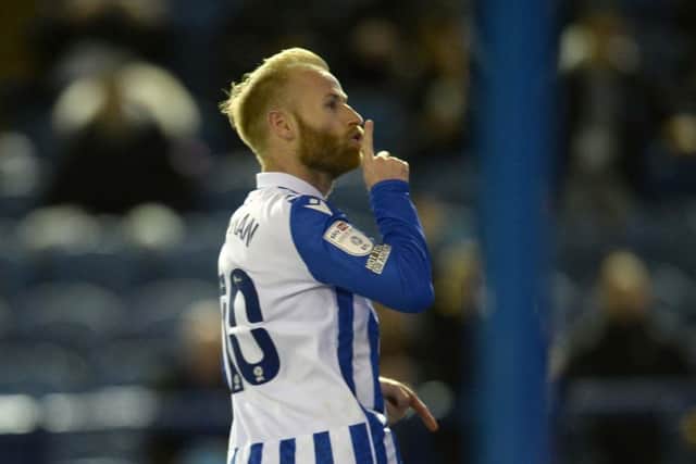 Sheffield Wednesday captain Barry Bannan after his winner against Wigan.  Picture: Steve Ellis