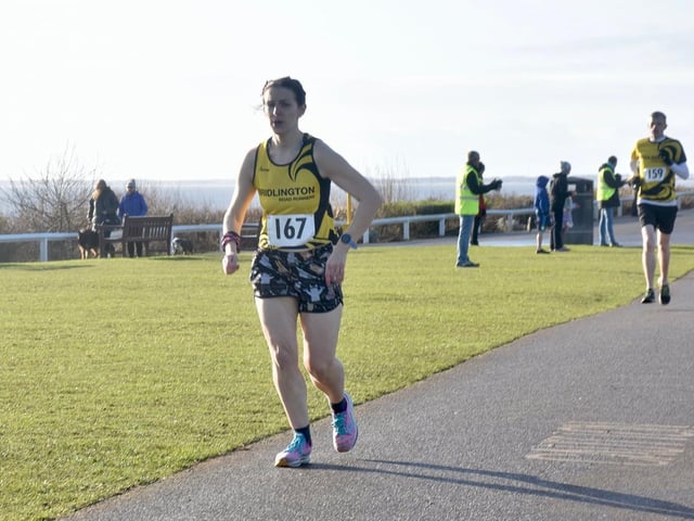 Mollie Holehouse was the first woman finisher in the Bridlington Road Runners Anniversary Three Mile race
Photo by TCF Photography