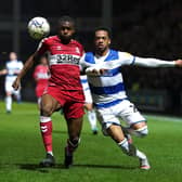 Middlesbrough's Anfernee Dijksteel (left) and QPR's Chris Willock battle for the ball. Picture: PA