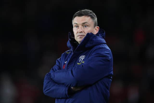 Sheffield United boss Paul Heckingbottom, pictured on the touchline on Bramall Lane against West Brom. Picture: SPORTIMAGE