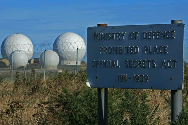 Menwith Hill Radomes, often called golf balls, have grown in number at the Nort hYorkshire spying base. Getty.