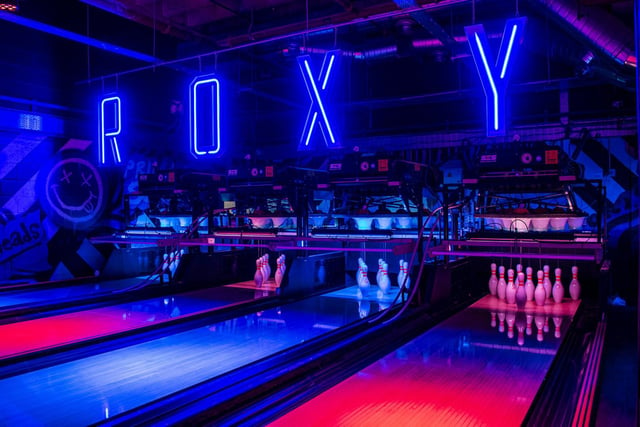 The stalwart game of Roxy is back - the basement area boasts 10 bowling lanes.