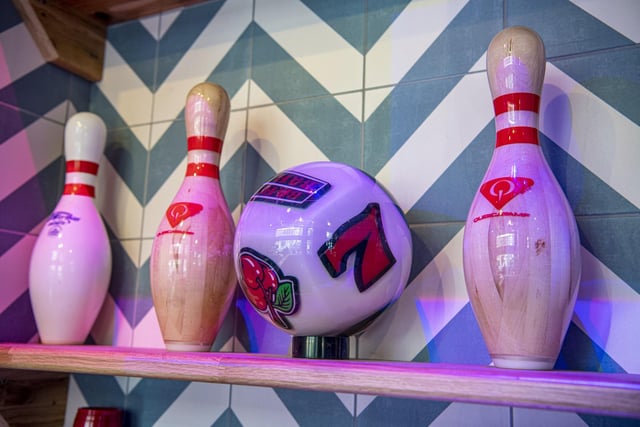There are games galore for punters to practice including bowling in the American themed venue.